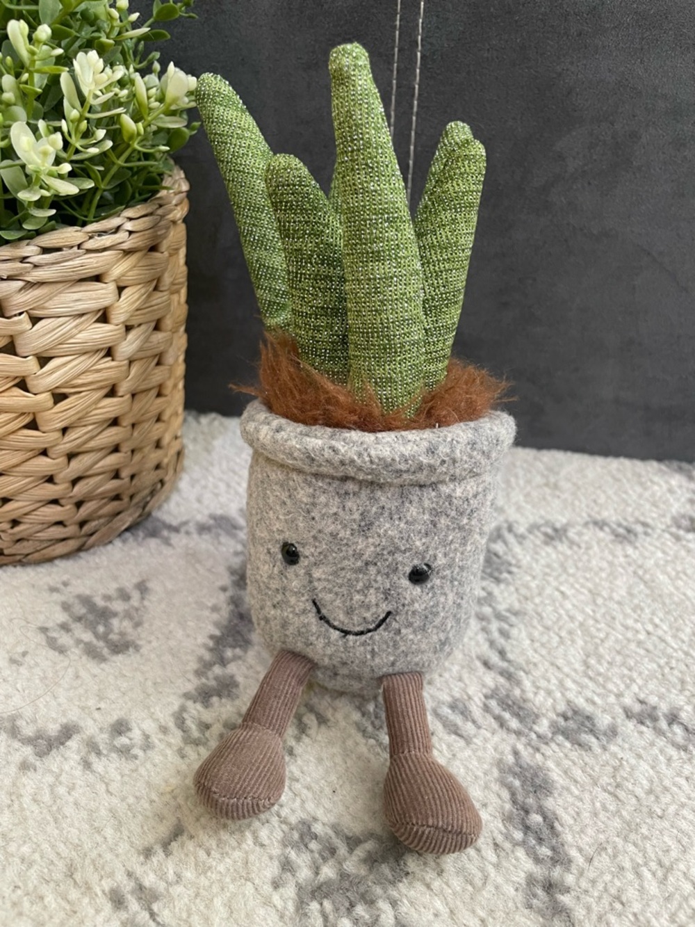 Jellycat Silly Succulent Aloe Plant Retired Stuffed Plush Toy